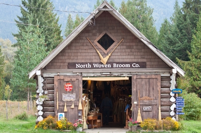 North Woven Broom Co barn building - one of the Artisans of Crawford Bay